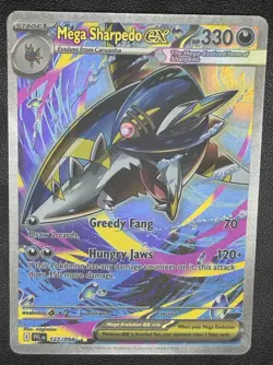 Pokemon Mega Sharpedo EX 127/094 Special Illustration Rare Holo Phantasmal Flam… - Image 1