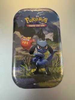 Pokemon Mega Evolutions Ascended Heroes Riolu Mini Tin - Factory Sealed - Image 1