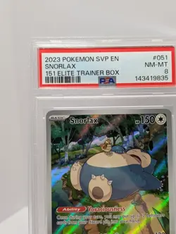 2023 Pokemon SVP EN Black Star Promo 151 ETB Snorlax #051 - PSA 8 - Image 5