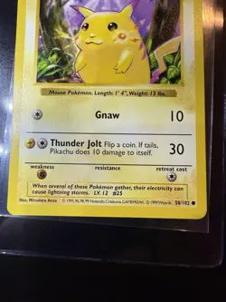 1999 Pokemon Pikachu Base Set Red Cheeks Shadowless 58/102 - Near Mint - Image 5