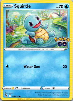 Squirtle Common Pokemon GO 015/078 NM - Image 1