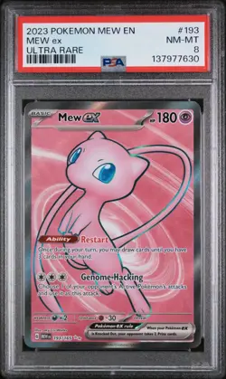 2023 POKEMON MEW EN-151 193 MEW EX ULTRA RARE | PSA 8 - Image 1