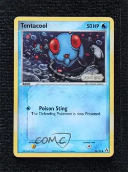 Tentacool Reverse Foil Pokemon EX Legend Maker #66 2006 - Image 1