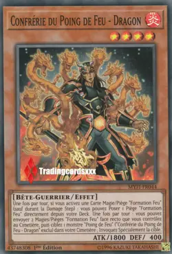 ♦ Yu-Gi-Oh!♦ Brotherhood of the Fist of Fire - Dragon: MYFI-FR044 -VF/Super Rare- - Image 1