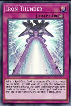 Yugioh! Iron Thunder Mega-Pack MP25-EN058 Prismatic Secret Rare - Image 1