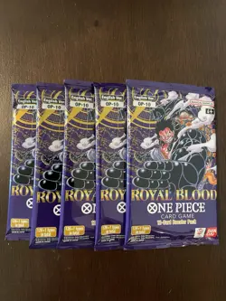 One Piece Royal Blood OP-10 Five 5 Booster Packs Lot English A - Image 1