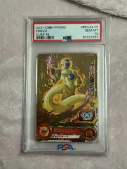🌟💎Golden Frieza Super Dragon Ball Heroes Card PCS14-01 POP 4 PSA 10 💎🌟 - Image 1