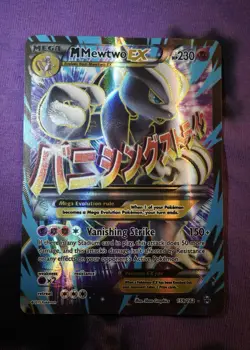 Pokemon M Mewtwo EX 159/162 Breakthrough Full Art Ultra Rare Holo English Card - Image 1