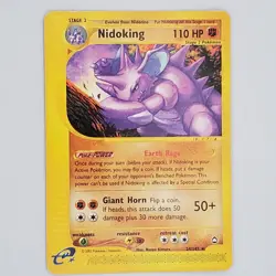 Nidoking 24/147 Rare Aquapolis Non Holo Pokemon Card - Image 1
