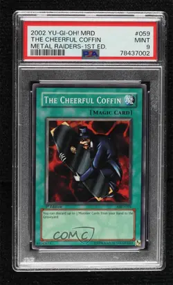 The Cheerful Coffin 1st Ed. YuGiOh Metal Raiders PSA 9 MINT 2002 - Image 1