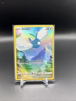 Pokemon TCG Swablu Crown Zenith: Galarian Gallery Holo Ultra Rare Card GG27/GG70 - Image 1