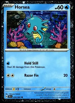 Pokemon TCG Horsea 010/064 2024 Shrouded Fable Cosmos Holo Promo Card - NM - Image 1