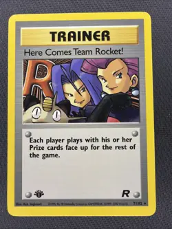 Here Comes Team Rocket! 71/82 Team Rocket Rare Pokemon Card 1st Edition LP - Image 1