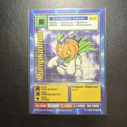 Bandai Pumpkinmon Bo-37 1st Edition Ultimate 1999 Puppet Digimon CCG Card - Image 1