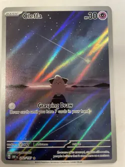 🧨 Cleffa 202/197 Sv03: Obsidian Flames Art Rare Pokemon Card NM - Image 1