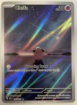 🧨 Cleffa 202/197 Sv03: Obsidian Flames Art Rare Pokemon Card NM - Image 3