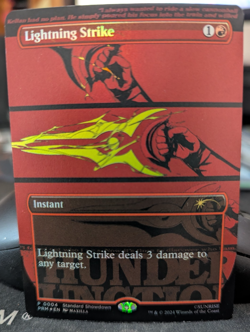 MTG Foil Lightning Strike (NM) Standard Showdown Promo Magic the Gathering - Image 1