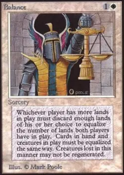 [1x] Balance Slight Play, SIGNED by artist Unlimited Edition MTG Magic - Image 1