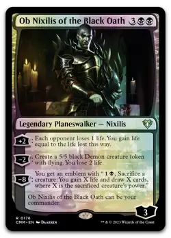 Ob Nixilis of the Black Oath #176 (Foil) (NM) Commander Masters CMM Magic MTG - Image 1