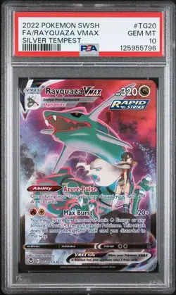 PSA 10 RAYQUAZA VMAX TG20 SILVER TEMPEST TRAINER GALLERY SWORD & SHIELD POKEMON - Image 1