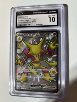Pokemon TCG Alakazam ex Paldean Fates Shiny Ultra Rare Holo CGC Gem Mint 10 - Image 1