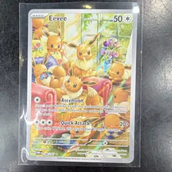 Pokemon Eevee 188/167 Illustration Rare Holo Sv06 Twilight Masquerade Card HP 50 - Image 1