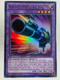 DRL3-EN064 ROCKET HERMOS CANNON ULTRA RARE 1ST EDITION NEAR MINT YuGiOh TCG - Image 1