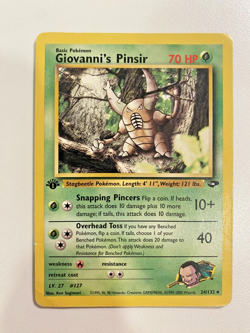 Giovanni's Pinsir 24/132 1st Edition Gym Challenge Regular MP - Pokemon Card - Image 1
