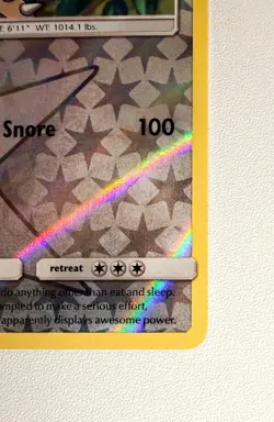Pokemon Snorlax 50/68 Hidden Fates Rare Reverse Holo HP 150 Snore 100 - Image 3