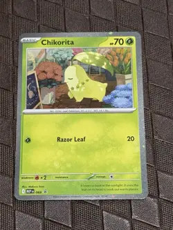 Pokemon TCG Black Star Promo Chikorita 069 Perfect Order Cosmo Holo - Image 1