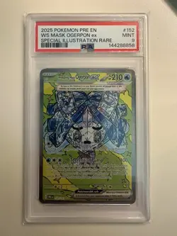 PSA 9 MINT Pokemon Prismatic Evolutions Wellspring Mask Ogerpon EX #152/131 SIR - Image 1