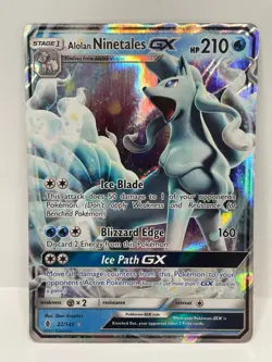 Pokemon TCG Guardians Rising Alolan Ninetales GX Ultra Rare 22/145 LP - Image 1