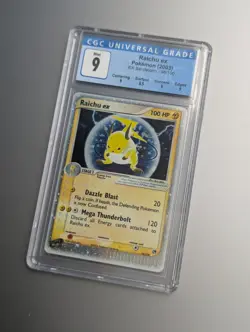 2003 POKEMON EX SANDSTORM HOLO #98 RAICHU EX CGC 9 - Image 1