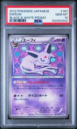 2012 POKEMON JPN B&W PROMO #187 ESPEON PSA 10 - Image 1