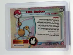 DODUO 1999 TOPPS CHROME POKEMON TV SERIES 1 FOIL BLUE LOGO 84 Q0899 - Image 2
