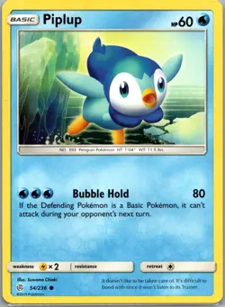 Piplup 54/236 C Cosmic Eclipse Pokemon Near Mint - Image 1