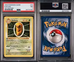 Pokemon Card - Kakuna - 33/102 - Base Set 1st Edition - 1999 - PSA 7 - Image 3