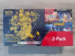 Pokemon Surging Sparks ETB & Booster Bundle Costco 2-Pack BRAND NEW - Image 1