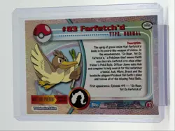 FARFETCH'D 1999 TOPPS CHROME POKEMON TV SERIES 1 FOIL BLUE LOGO 83 Q0899 - Image 2