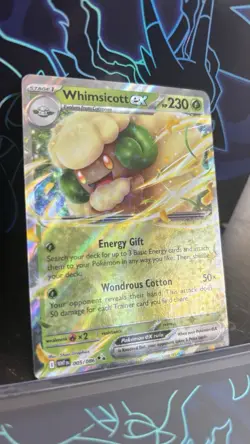 Pokemon TCG Whimsicott ex 005/086 Sv: White Flare Double Rare Holo NM - Image 2