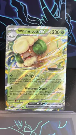 Pokemon TCG Whimsicott ex 005/086 Sv: White Flare Double Rare Holo NM - Image 3