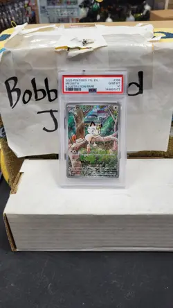 2025 MEOWTH ILLUSTRATION RARE PHANTASMAL FLAMES POKEMON PSA 10 GEM MINT #106/094 - Image 1
