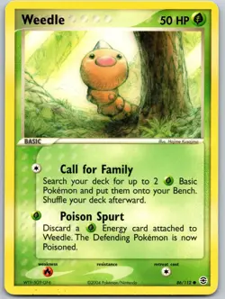 WEEDLE POKEMON FIRERED & LEAFGREEN 86/112 COMMON LP - Image 2