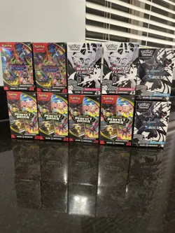 POKEMON TCG BOOSTER BUNDLE LOT X10BLACK BOLT WHITE FLARE PERFECT ORDER PHANTASMA - Image 1