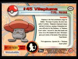 #45 Vileplume Pokemon 1999 Topps TV - Image 2
