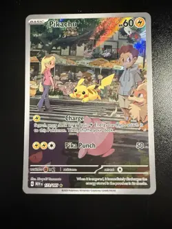 Pokemon TCG Pikachu 173/165 Illustration Rare Full Art Holo Scarlet & Violet 151 - Image 1