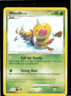 Weedle 93/106 Common Great Encounters Pokemon Lightly Played - Image 1