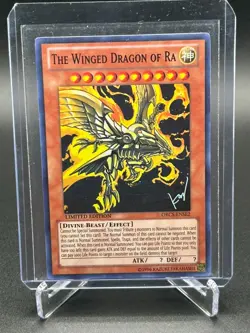 Yugioh TCG The Winged Dragon of Ra ORCS-ENSE2 Super Rare LP Holo - Image 1