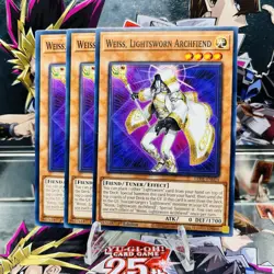 3x Yugioh Playset Weiss, Lightsworn Archfiend LEDE-EN024 Common 1st Ed Near Mint - Image 1