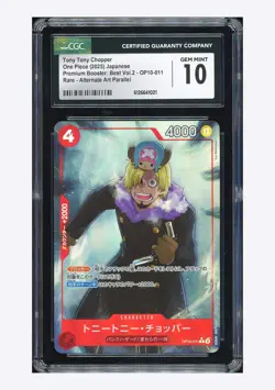 One Piece CGC 10 GEM Tony Tony Chopper R Alt Art 2025 OP10-011 OP10 Japanese - Image 1